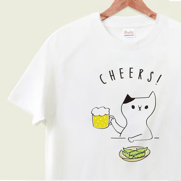 〈 ロンTへの変更もできます 〉CHEERS! ねこのTシャツ