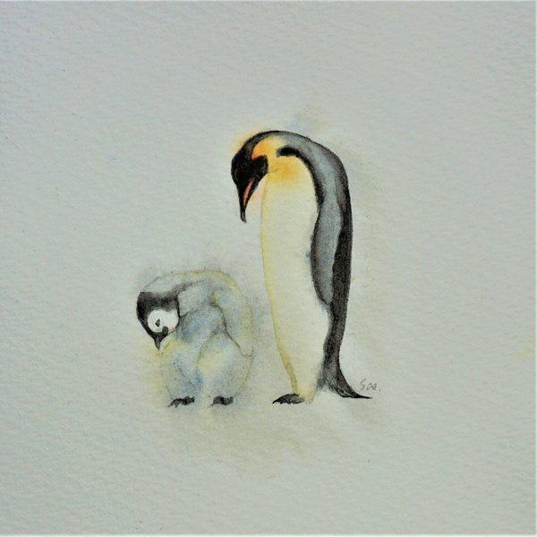 【送料無料】絵画「コウテイペンギンです。よろしく。」