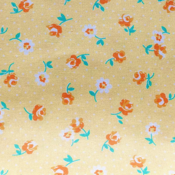 USAファブリック　Small Flowers Yellow