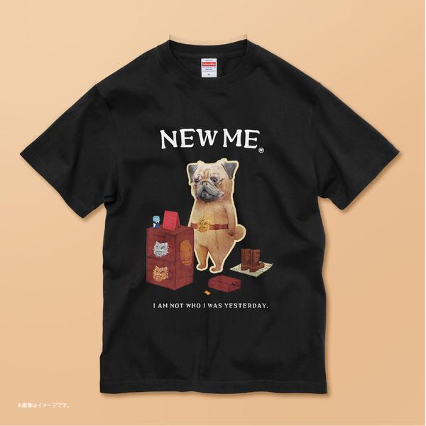 「NEW ME」 コットンTシャツ/送料無料