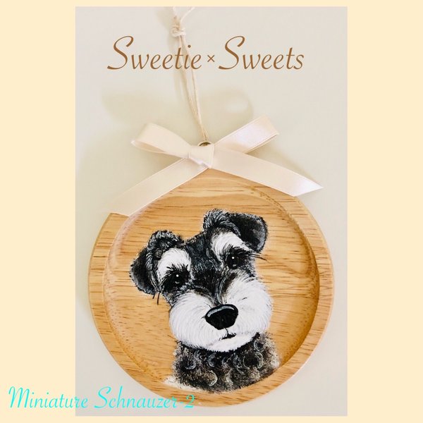 【送料無料】Miniature Schnauzer-2🐾通年使えるワンちゃんオーナメント/ミニチュアシュナウザー