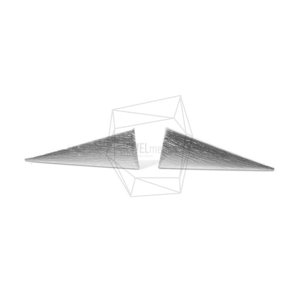 ERG-608-MR/2PCS/トライアングルピアス/Tiny Triangle Brushed Texture 