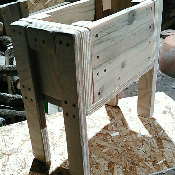 【ご売却済】木製プランター(古材マウント型)(中型)