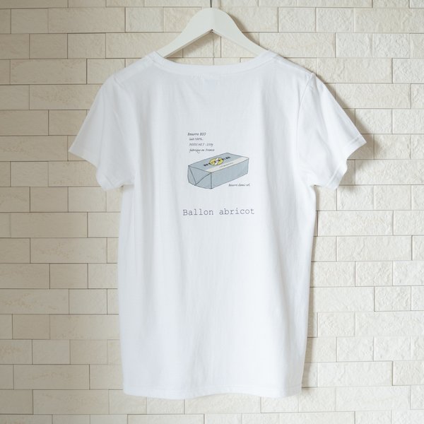 バターＴシャツ　バックプリントイラストTシャツ