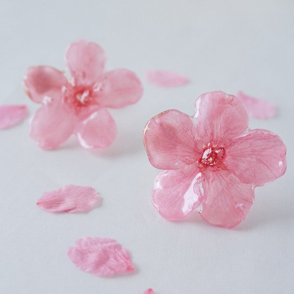【特集掲載】 桜の耳飾り　ピンク［ピアス・イヤリング］