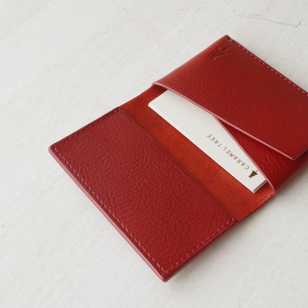 【受注生産】Italian leather Business Card Case／red