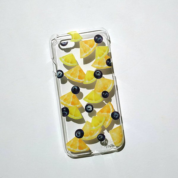 レモン・オレンジ　イラスト　iPhone用（アンドロイドは別ページ） ほぼ全機種対応　スマホクリアケース