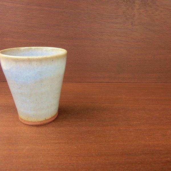 優しい天然灰の釉（青）  フリーカップ　cup