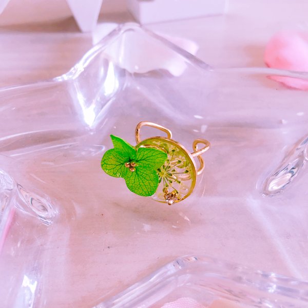 mami-ka1214様専用  green flowers ring