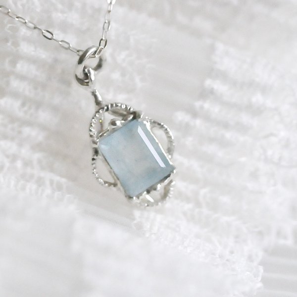  【一点物】ÉTOIRE: Mirfak ── Aquamarine Necklace