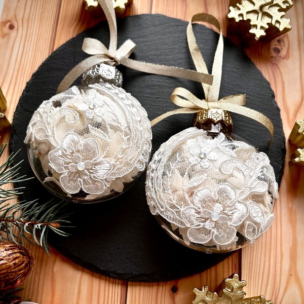 オーナメントchristmas lace balls