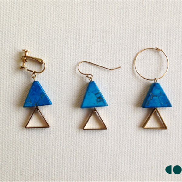 Summer Triangle  Earring ターコイズ