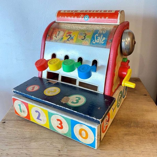 木製おもちゃのレジスター FISHER PRICE TOYS