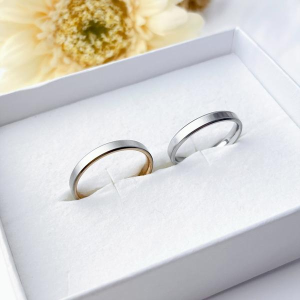 しっとり輝くペアリング  プレゼント  シルクマット マット 刻印 ステンレス 指輪  リング ペア  結婚指輪  マリッジリング （リング2本価格）