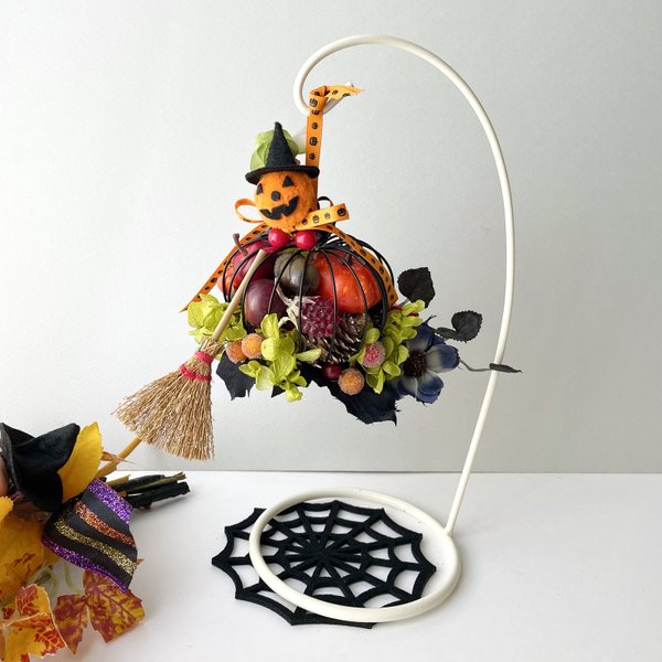  Halloween pumpkin basket＋stand