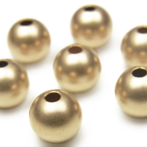 14KGF ビーズ 丸玉 6mm［マット］【3コ販売】(14K-126BZ