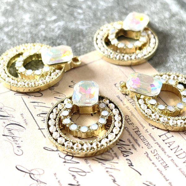 4pcs★charm・rhinestone（ラインストーンチャーム）