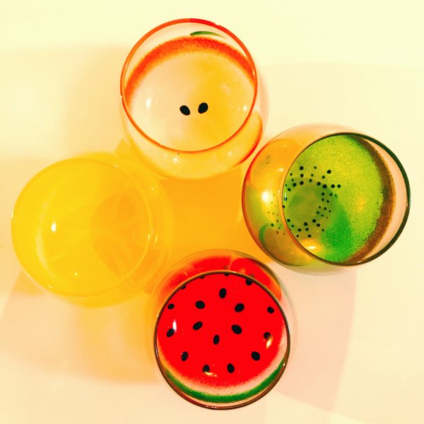 fruits703フルーツグラスシリーズ”Ringo” りんご/ゆらゆらグラス(一個)