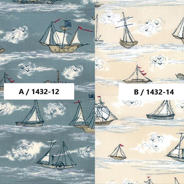 USAコットン moda 「Ahoy, Me Hearties by  Janet Clare」(1432-12(A) / 14(B) )