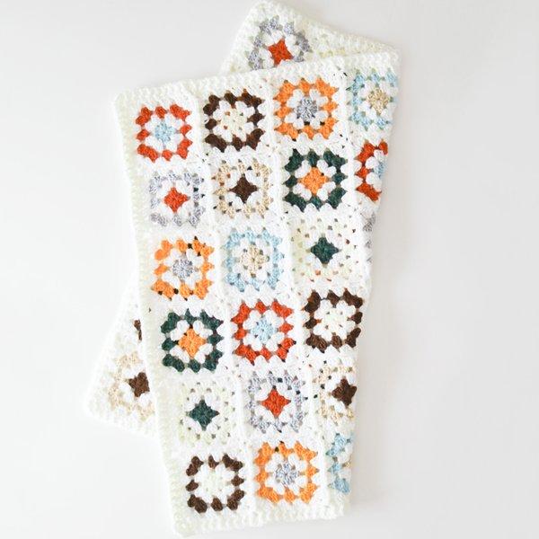 膝掛けサイズ[M]おもちのクロシェケット Crochet blanket 05/ クロシェ かぎ針