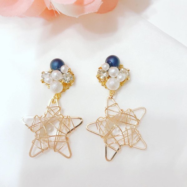 ビジューピアス/イヤリング  ＊スターチャーム