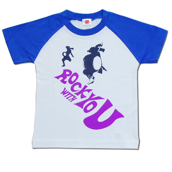 ROCK WITH YOU　ラグランTシャツ　半そで 110