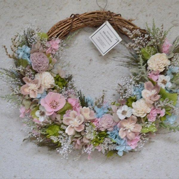 【早割＊母の日2024】桜ピンクの華やぎwreath