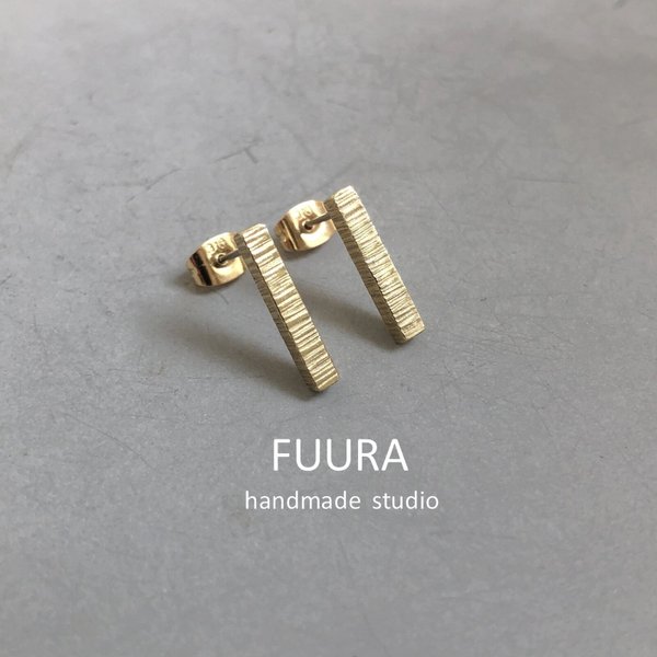 sou pierce brass  /真鍮/ピアス/槌目/シンプル