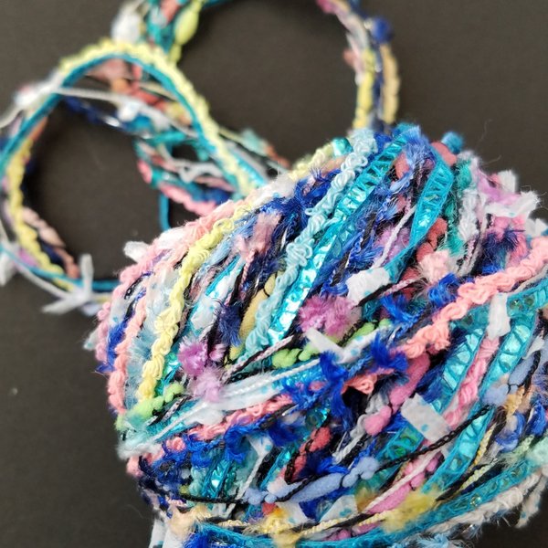 ③A638「手染めブロッサムパラダイス(4)」素材糸　引き揃え糸 