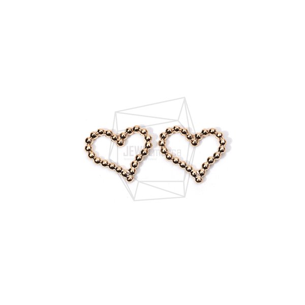 PDT-1756-G【2個入り】ハートペンダント,Tiny Textured Heart Pendant