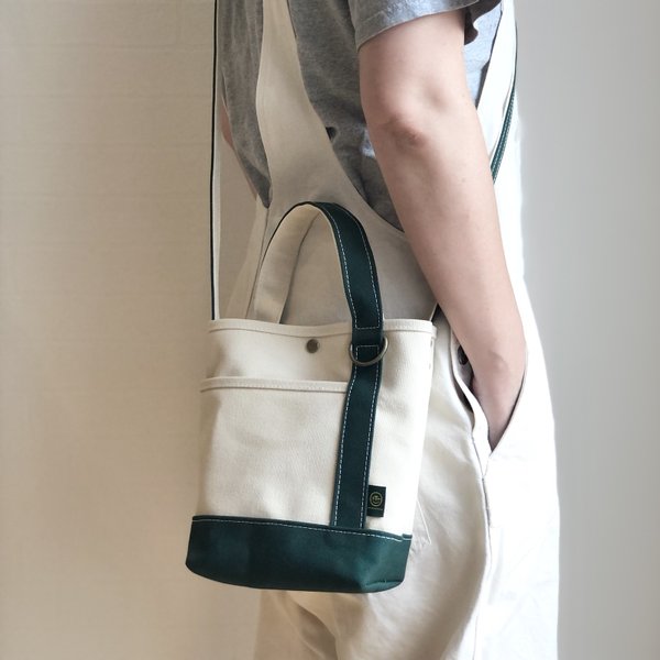 《受注製作》"osanpo bag" kinari × green 母の日プレゼントにおすすめ