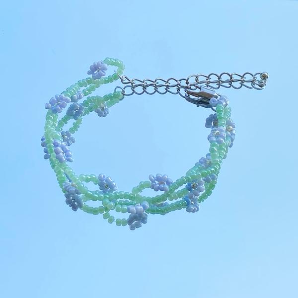 フラワービーズブレスレット [flower beads bracelet]