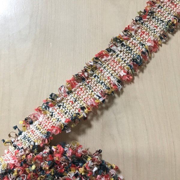 TWEED MULTICOLOR MIX RIBBON TAPE BRAID PARTS