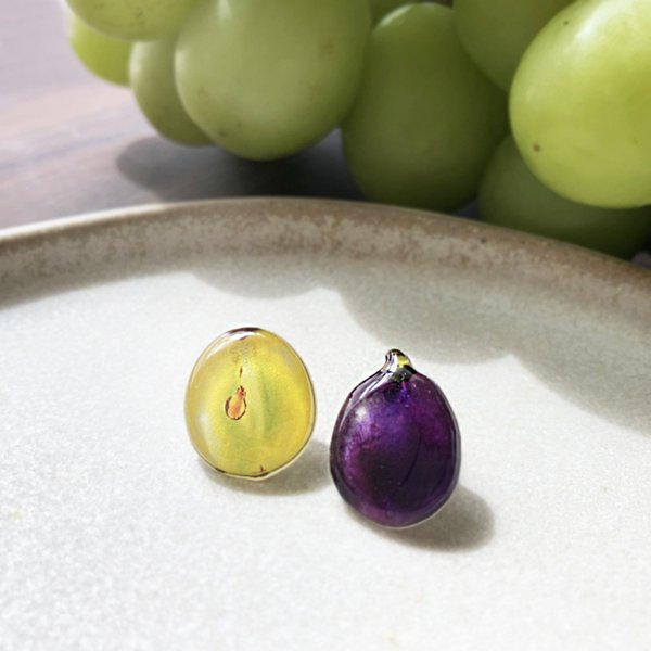 Grape earring｜ぶどうイヤリング・ピアス〔秋のフルーツ〕