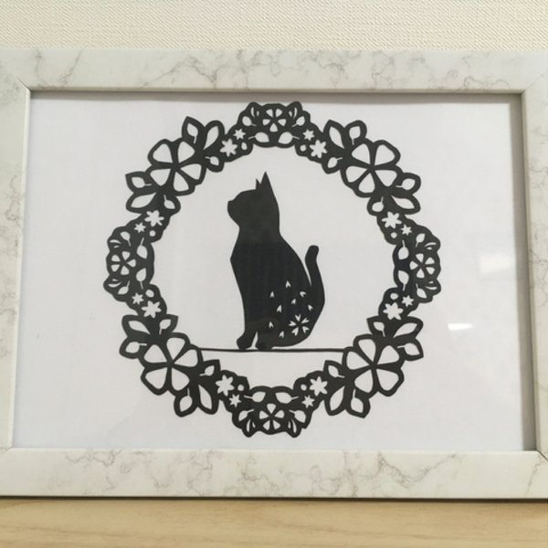 ねこちゃんの切り絵