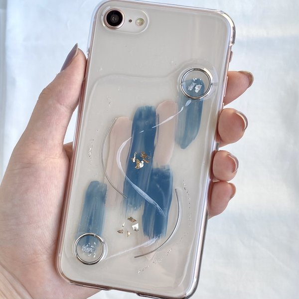 【iPhone15シリーズ対応】nuance blue スマホケース／iPhoneケース