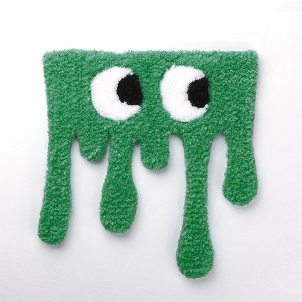 "melting creature" green | small rug 