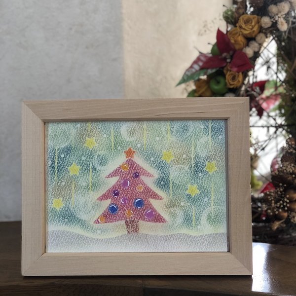 パステルアート《原画》星降るクリスマス