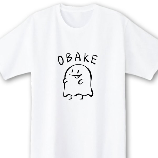 OBAKE【ホワイト】ekot Tシャツ <イラスト：店長 里一磨＞