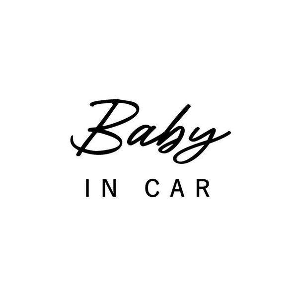 Kids in car Baby in car ステッカー かわいい  ベビーインカー キッズインカー　おしゃれ　かわいい　シンプル　筆記体　ベイビーインカー