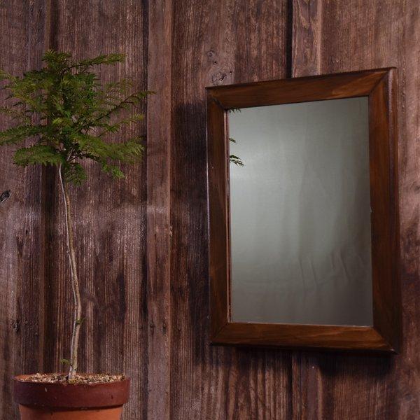 【 sugi wood frame mirror 】アンティーク風　木製　壁掛け　鏡