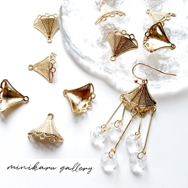 再販♡gold(6個入) umbrella chandelier charm