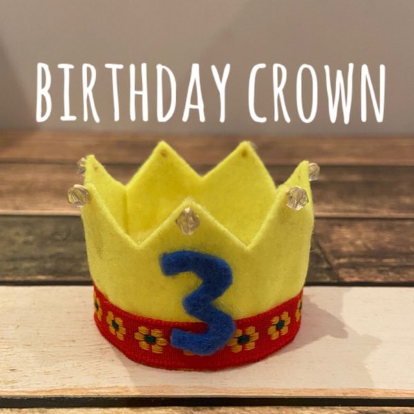 ハリネズミ 小動物 Birthday crown👑イエロー 3歳