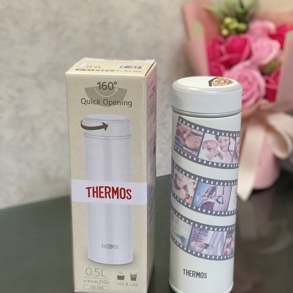 サーモス　thermos 写真入り水筒　350ml