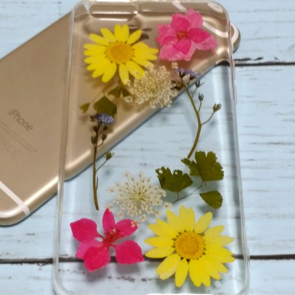 在庫処分 セール♪ 押し花 ケース flower case 【iphone 対応】 F13