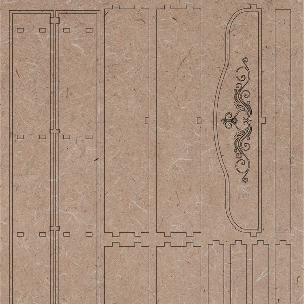 スリム ラック Mサイズ キット 彫刻 本棚 シェルフ 1/6 ドールハウス ミニチュア ハンドメイド 木製 家具 ドール