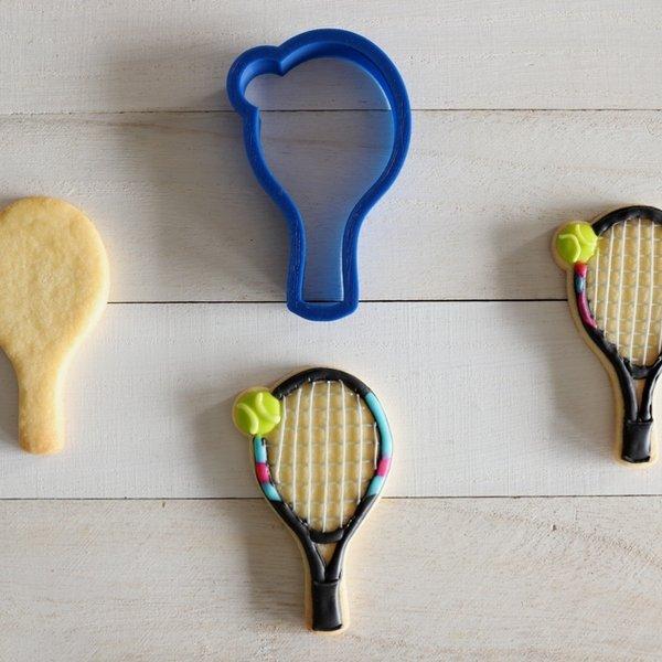 テニスラケットボール付き【縦7cm】クッキー型・クッキーカッター