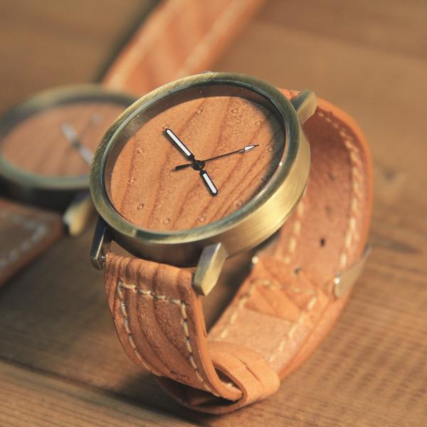 【※受注生産】s-watch / wood pattern Beige　