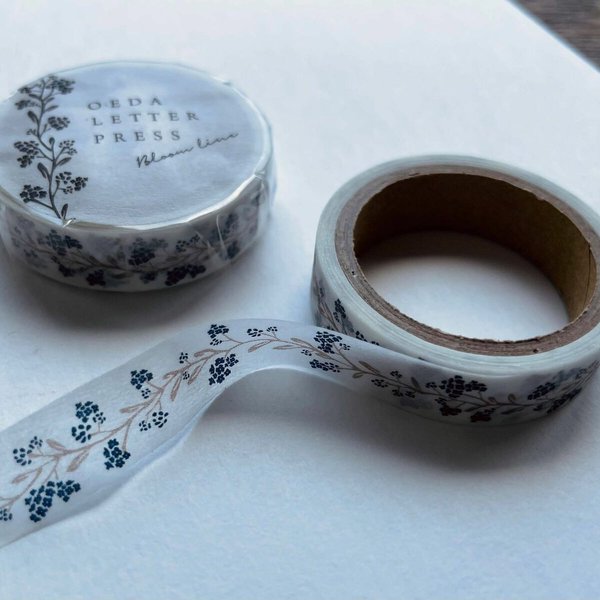 Masking tape【 Bloom line 】Blue black