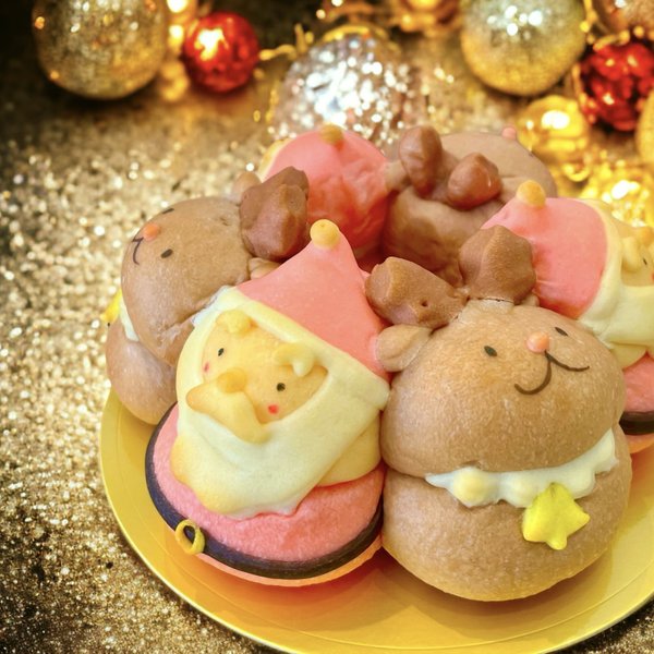 パンでクリスマス「サンタとトナカイのクリスマスちぎりパン」